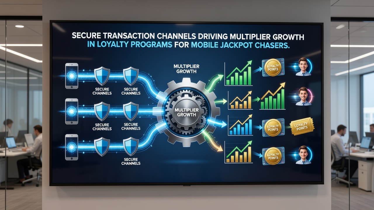 Mobile app interface displaying loyalty multiplier growth linked to secure deposit channels in jackpot games