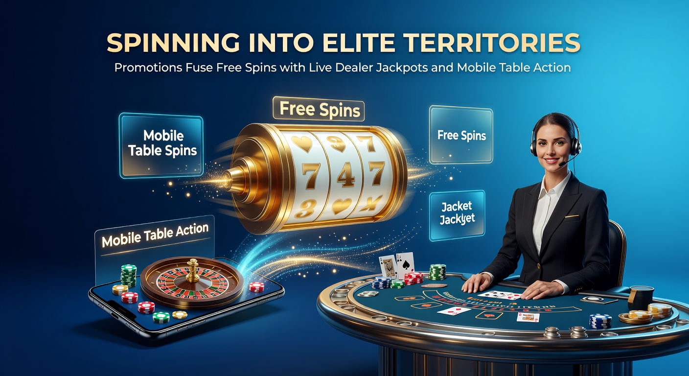 Vibrant online casino interface showing free spins on slots transitioning to live dealer blackjack tables with jackpot counters ticking upward on a mobile screen